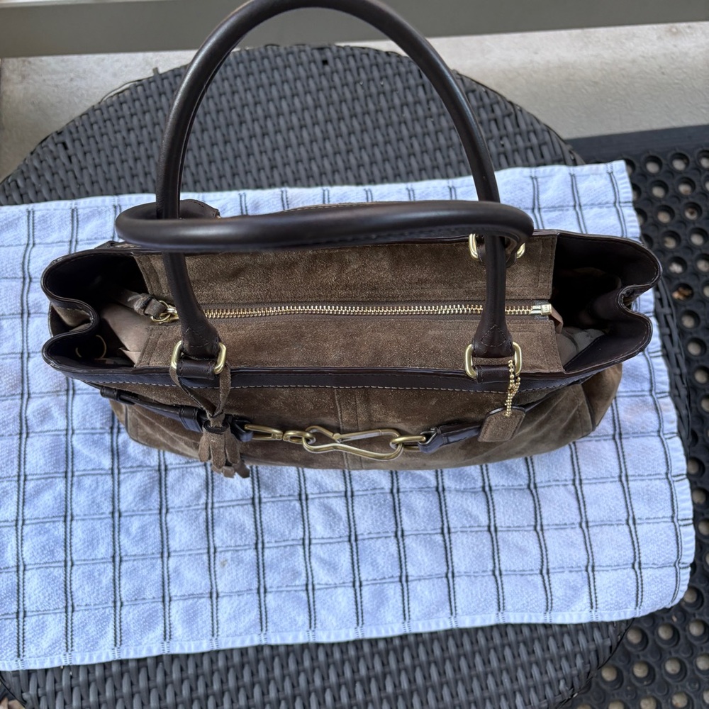COACH Hampton Vintage Suede bag E060-8A79 - Picture 2 of 13